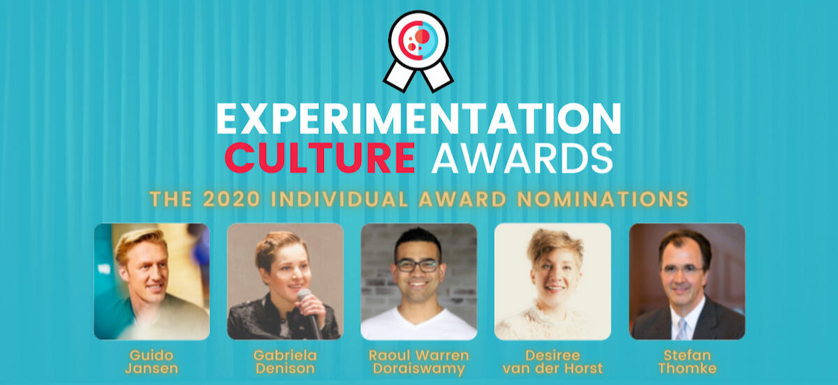 Experimentation Culture Awards 2020 Individual award nominations