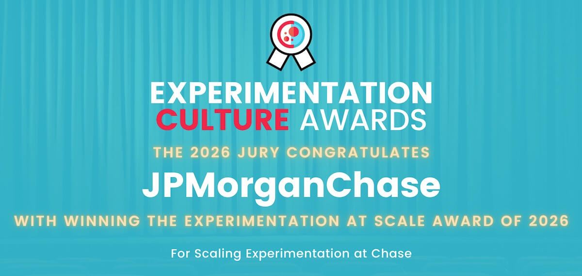 JPMorganChase Experimentation Culture Awards 2026 winner