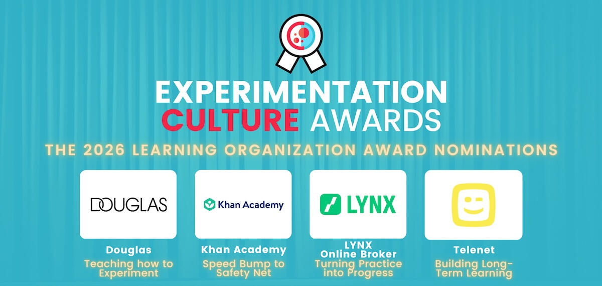 Experimentation Culture Awards 2026 Learning Organization Award nominations