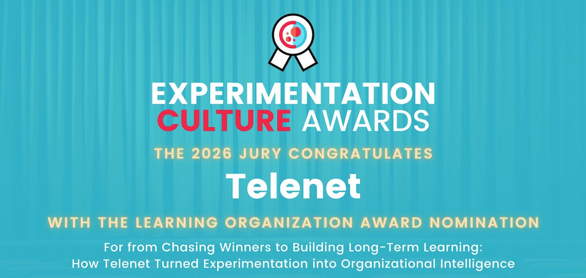 Telenet Experimentation Culture Awards 2026 nomination