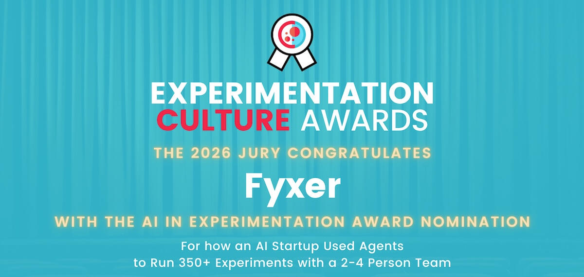Fyxer Experimentation Culture Awards 2026 nomination