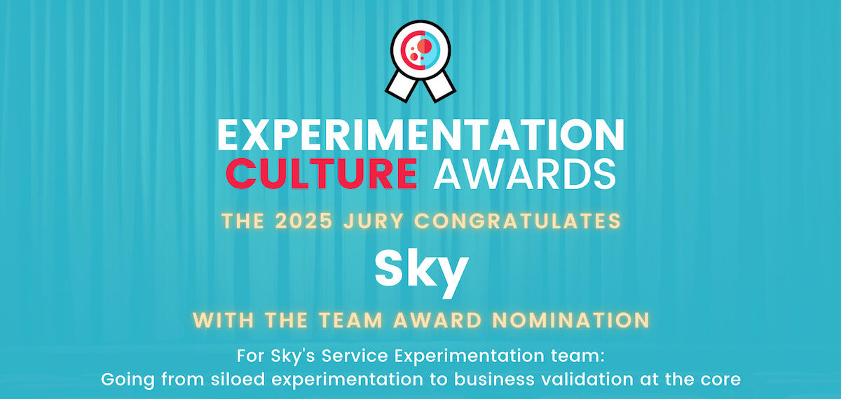 Sky Experimentation Culture Awards 2025 nomination