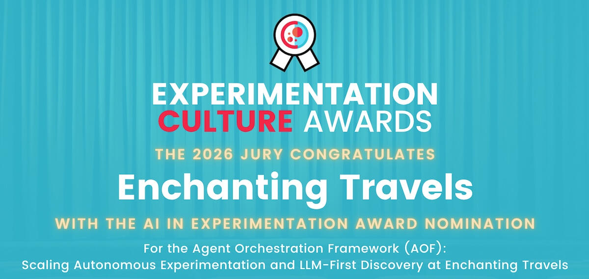 Enchanting Travels Experimentation Culture Awards 2026 nomination
