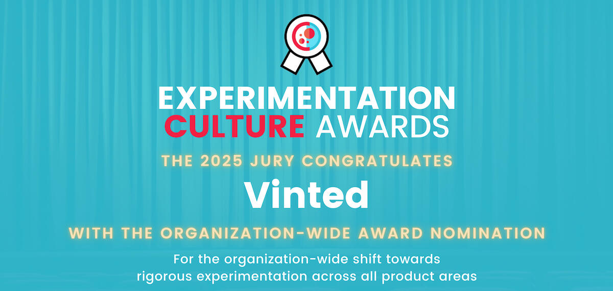 Vinted Experimentation Culture Awards 2025 nomination