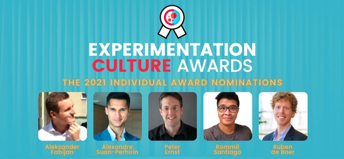 Experimentation Culture Awards 2021 Individual award nominations
