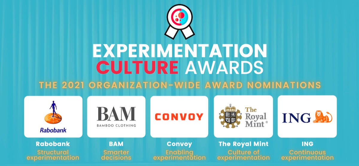 Experimentation Culture Awards 2021 Organization-wide award nominations