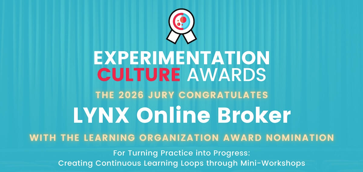 LYNX Online Broker Experimentation Culture Awards 2026 nomination