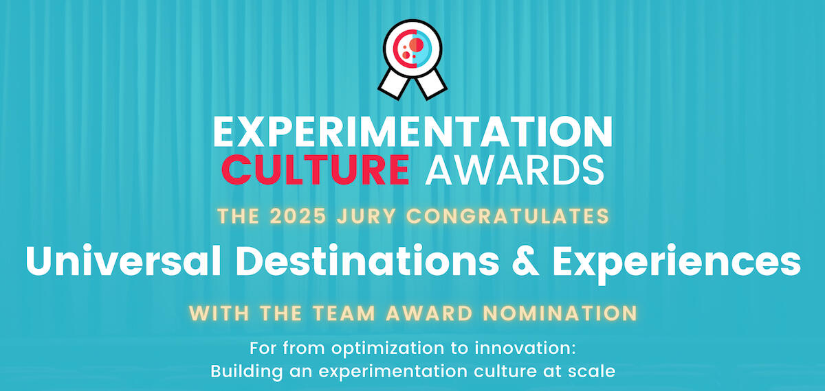 Universal Destinations & Experiences Experimentation Culture Awards 2025 nomination