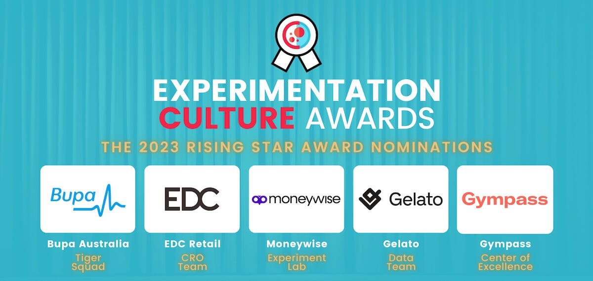 Experimentation Culture Awards 2023 Rising Star Award nominations