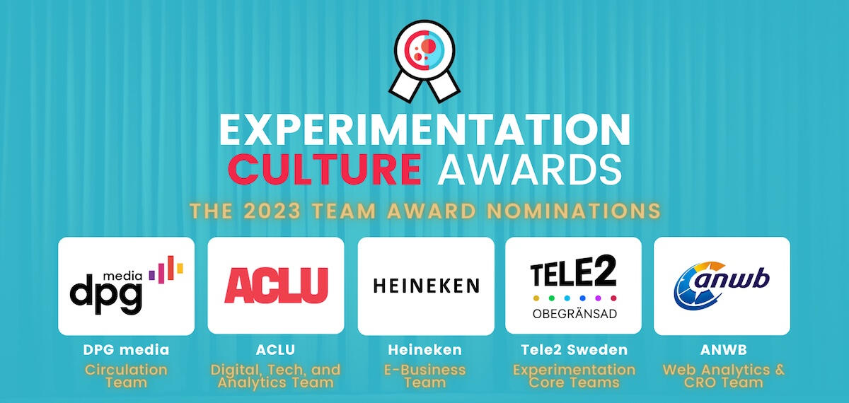 Experimentation Culture Awards 2023 Team Award nominations