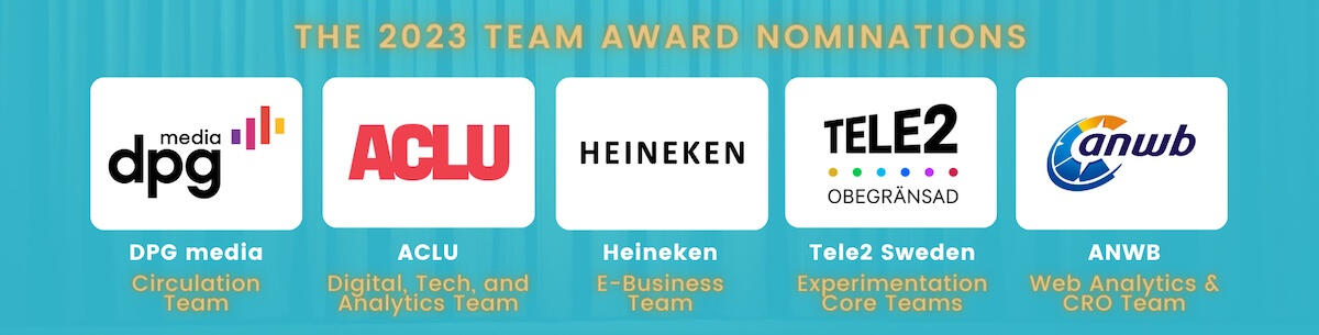 2023 Team Award nominees